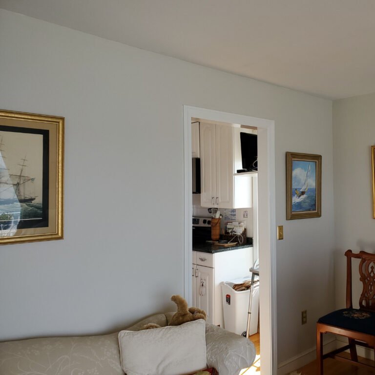 Wall painted grey in Salem MA