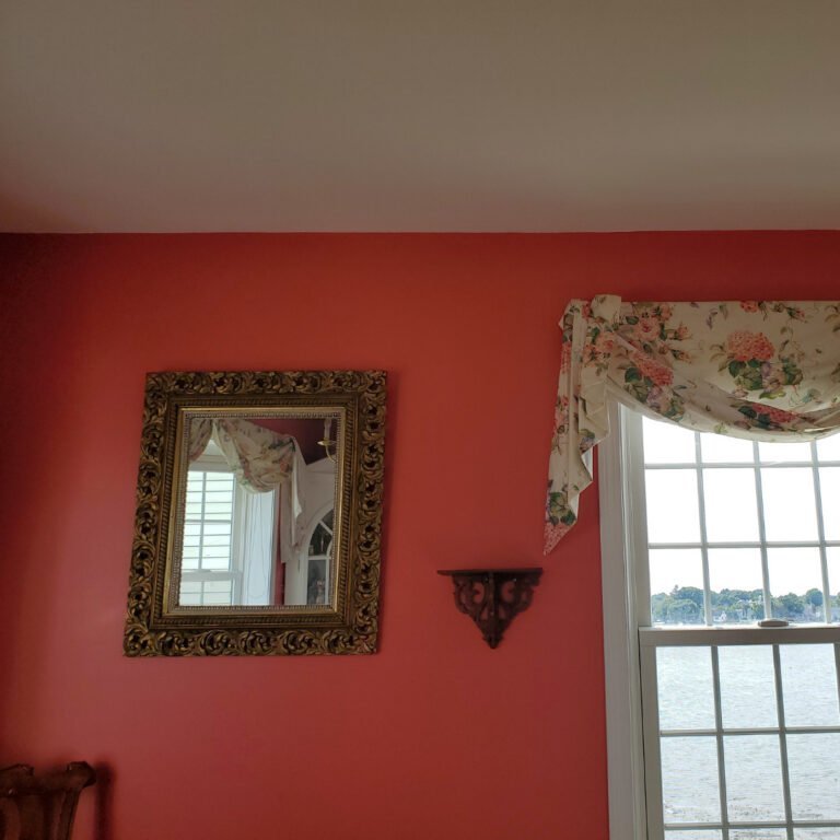 Wall painted red in Salem MA